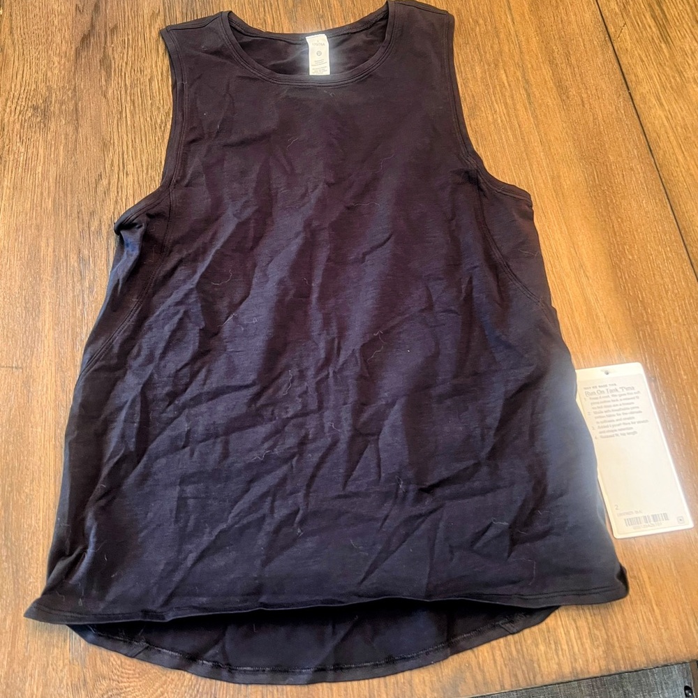 Black Lululemon Run on Tank Pima Women's Tank Top